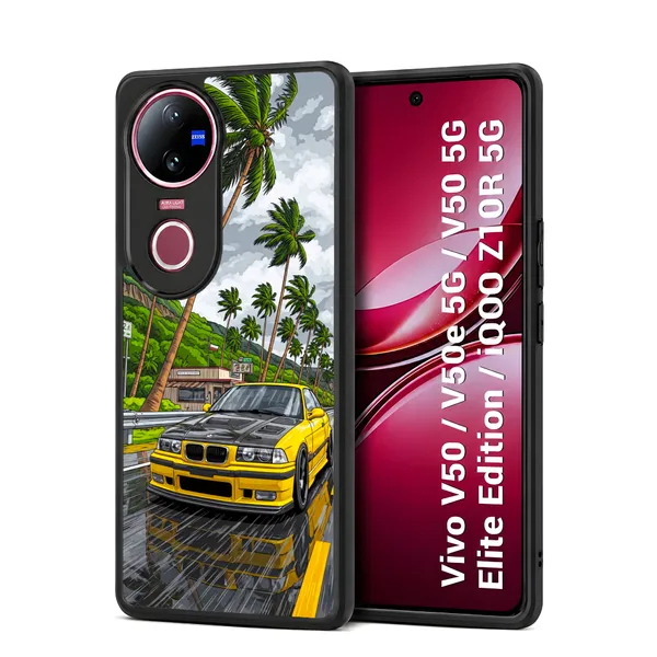 Sports_Car_On_Street_Design_Printed_Premium_Glossy_Back_Case_Cover_With_Camera_Protection_For_Vivo_V50_/_V50e_/_V50_5g_Elite_Edition_/_iQOO_Z10r_5g_Mk000233_Bx