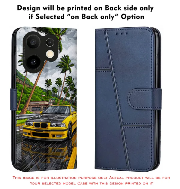 Sports_Car_On_Street__Design_Printed_Flip_Case_Cover_With_Camera_Protection_Mk000233_Fcuv