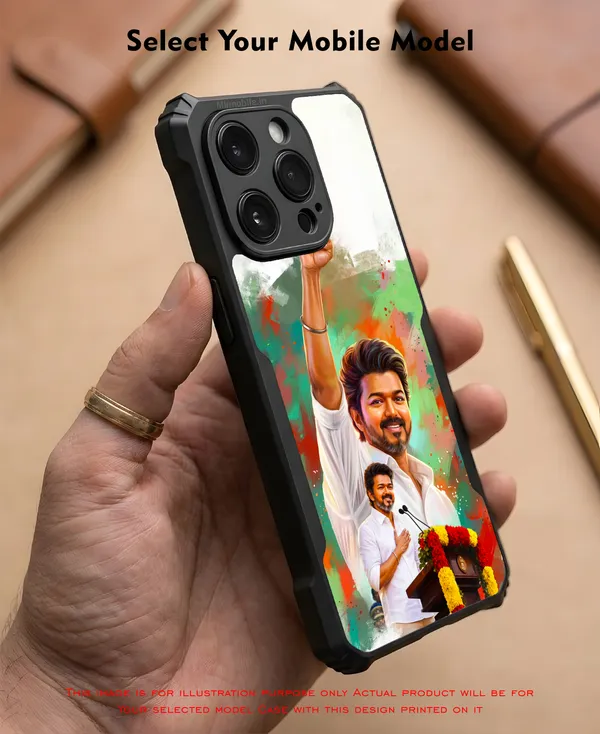 Tvk_Cm_C_Joseph_Vijay_Thalapathy_Design_Printed_Bumper_Glossy_Back_Case_Cover_With_Camera_Protection_Mk000234_Ip
