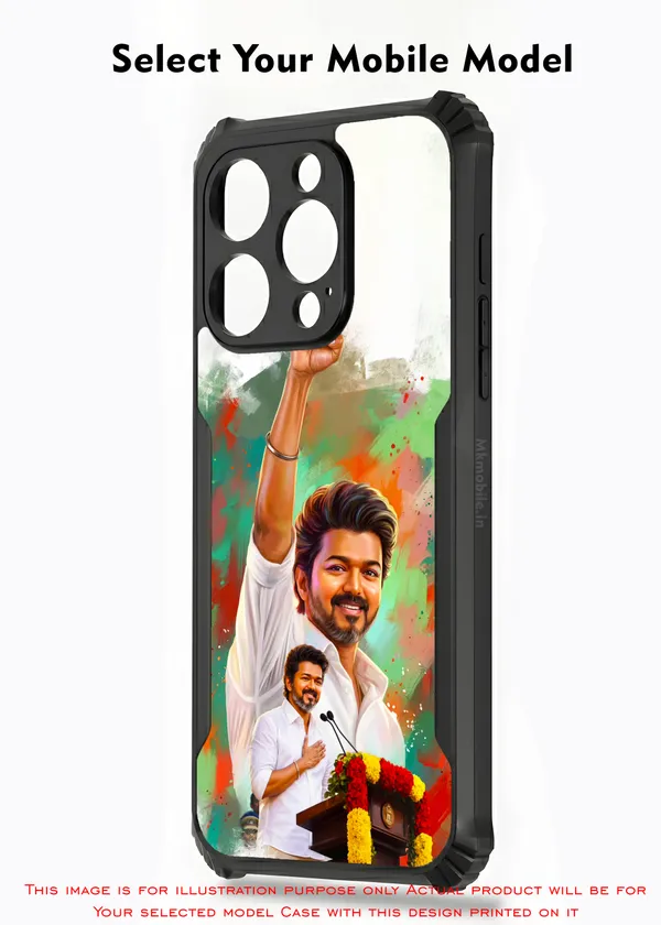 Tvk_Cm_C_Joseph_Vijay_Thalapathy_Design_Printed_Bumper_Glossy_Back_Case_Cover_With_Camera_Protection_Mk000234_Ip