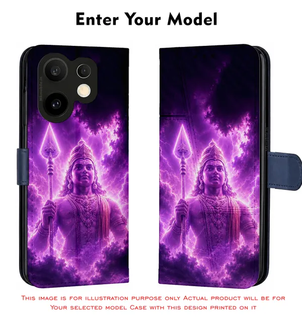 Lord_Muruga_On_Purple_Sky_Design_Printed_Flip_Case_Cover_With_Camera_Protection_Mk000248_Fcuv