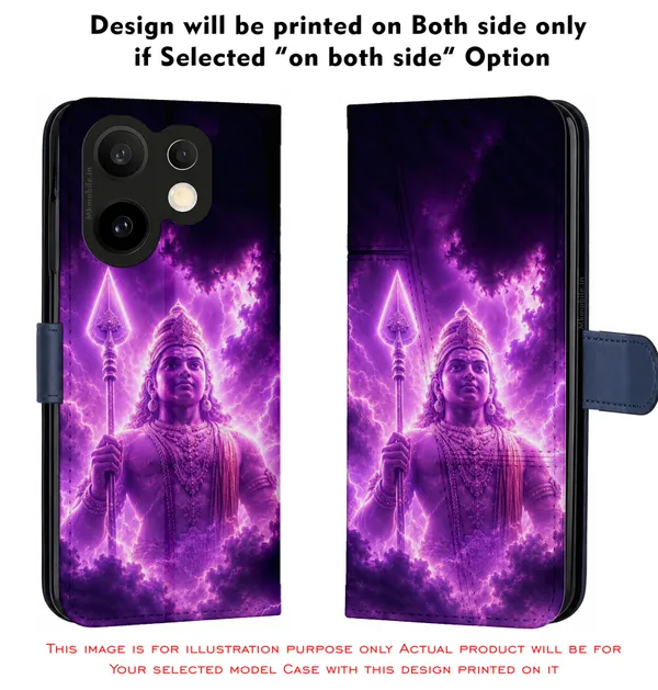 Lord_Muruga_On_Purple_Sky_Design_Printed_Flip_Case_Cover_With_Camera_Protection_Mk000248_Fcuv