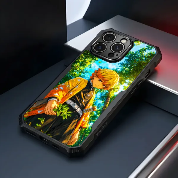 Character_Zenitsu_Agatsuma_From_The_Anime_Demon_Slayer_Design_Printed_Bumper_Glossy_Back_Case_Cover_With_Camera_Protection_Mk000272_Ip