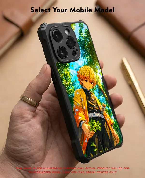 Character_Zenitsu_Agatsuma_From_The_Anime_Demon_Slayer_Design_Printed_Bumper_Glossy_Back_Case_Cover_With_Camera_Protection_Mk000272_Ip