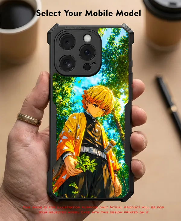 Character_Zenitsu_Agatsuma_From_The_Anime_Demon_Slayer_Design_Printed_Bumper_Glossy_Back_Case_Cover_With_Camera_Protection_Mk000272_Ip