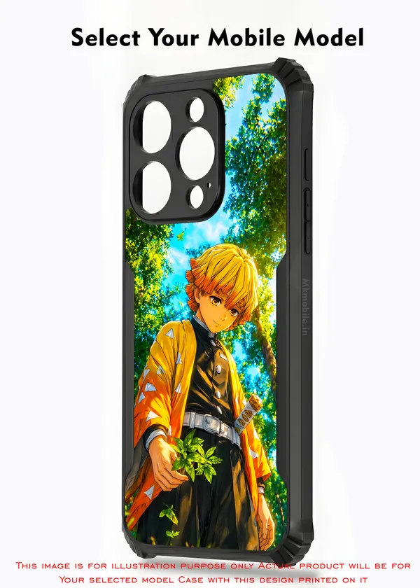 Character_Zenitsu_Agatsuma_From_The_Anime_Demon_Slayer_Design_Printed_Bumper_Glossy_Back_Case_Cover_With_Camera_Protection_Mk000272_Ip