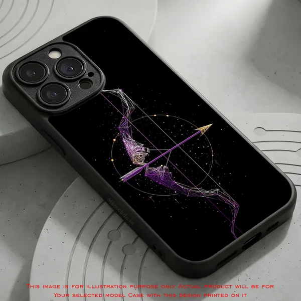 Black_Sagittarius_Constellation_Bow_And_Arrow_Design_Printed_Premium_Glossy_Back_Case_Cover_With_Camera_Protection_Mk000280_Bx