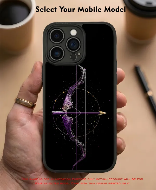 Black_Sagittarius_Constellation_Bow_And_Arrow_Design_Printed_Premium_Glossy_Back_Case_Cover_With_Camera_Protection_Mk000280_Bx