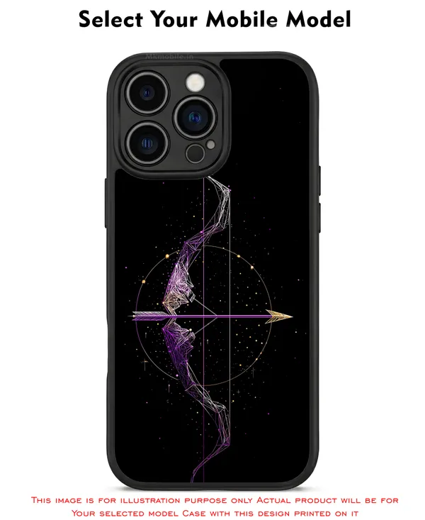 Black_Sagittarius_Constellation_Bow_And_Arrow_Design_Printed_Premium_Glossy_Back_Case_Cover_With_Camera_Protection_Mk000280_Bx