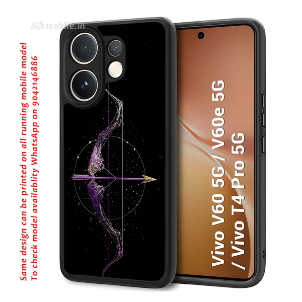 Black_Sagittarius_Constellation_Bow_And_Arrow_Design_Printed_Premium_Glossy_Back_Case_Cover_With_Camera_Protection_For_Vivo_V60_5G_/_V60e_/_T4_Pro_5G_Mk000280_Bx