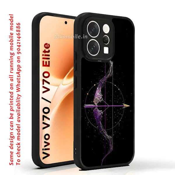 Black_Sagittarius_Constellation_Bow_And_Arrow_Design_Printed_Premium_Glossy_Back_Case_Cover_With_Camera_Protection_For_Vivo_V70_5G_/_V70_5G_Elite_Mk000280_Bx
