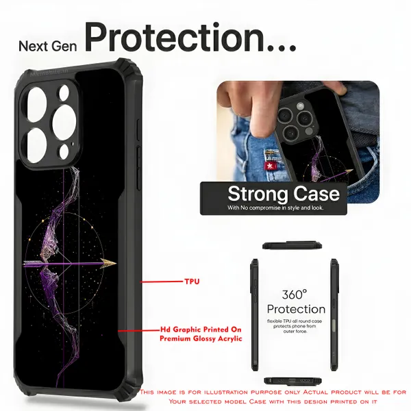 Black_Sagittarius_Constellation_Bow_And_Arrow_Design_Printed_Bumper_Glossy_Back_Case_Cover_With_Camera_Protection_Mk000280_Ip