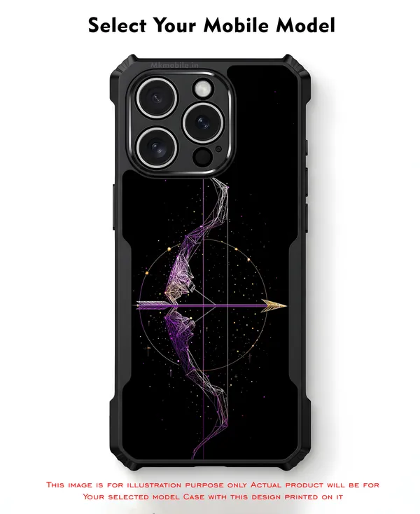 Black_Sagittarius_Constellation_Bow_And_Arrow_Design_Printed_Bumper_Glossy_Back_Case_Cover_With_Camera_Protection_Mk000280_Ip