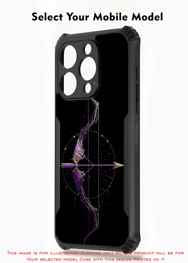 Black_Sagittarius_Constellation_Bow_And_Arrow_Design_Printed_Bumper_Glossy_Back_Case_Cover_With_Camera_Protection_Mk000280_Ip
