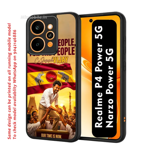 C_Joseph_Vijay_Thalapathy_With_Tvk_Flag_Design_Printed_Premium_Glossy_Back_Case_Cover_With_Camera_Protection_For_Realme_P4_Power_5G_/_Narzo_Power_5G_Mk000298_Bx