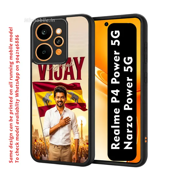C_Joseph_Vijay_Thalapathy_With_Tvk_Flag_Design_Printed_Premium_Glossy_Back_Case_Cover_With_Camera_Protection_For_Realme_P4_Power_5G_/_Narzo_Power_5G_Mk000299_Bx
