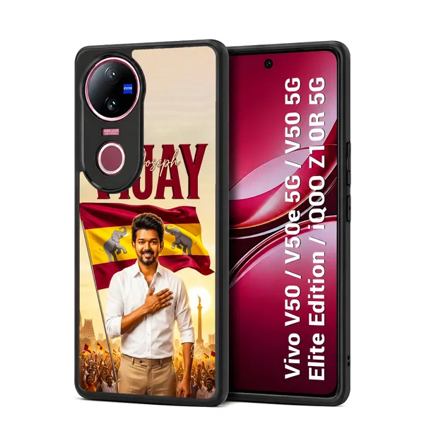 C_Joseph_Vijay_Thalapathy_With_Tvk_Flag_Design_Printed_Premium_Glossy_Back_Case_Cover_With_Camera_Protection_For_Vivo_V50_/_V50e_/_V50_5g_Elite_Edition_/_iQOO_Z10r_5g_Mk000299_Bx