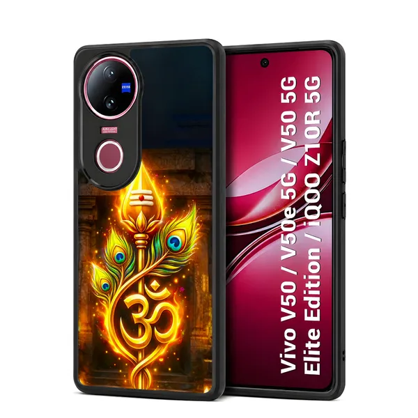Lord_Murugar_Golden_Vel_With_Om_Symbol_Design_Printed_Premium_Glossy_Back_Case_Cover_With_Camera_Protection_For_Vivo_V50_/_V50e_/_V50_5g_Elite_Edition_/_iQOO_Z10r_5g_Mk000301_Bx