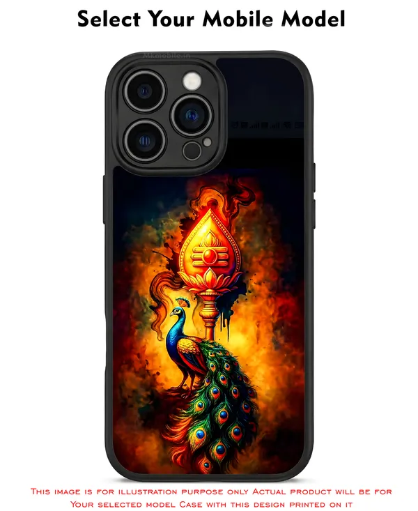 Lord_Murugar_Golden_Vel_With_Mayil,_Peacock_Design_Printed_Premium_Glossy_Back_Case_Cover_With_Camera_Protection_Mk000302_Bx