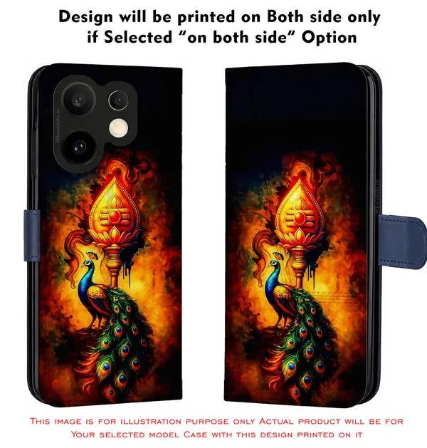 Lord_Murugar_Golden_Vel_With_Mayil,_Peacock_Design_Printed_Flip_Case_Cover_With_Camera_Protection_Mk000302_Fcuv