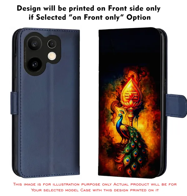 Lord_Murugar_Golden_Vel_With_Mayil,_Peacock_Design_Printed_Flip_Case_Cover_With_Camera_Protection_Mk000302_Fcuv