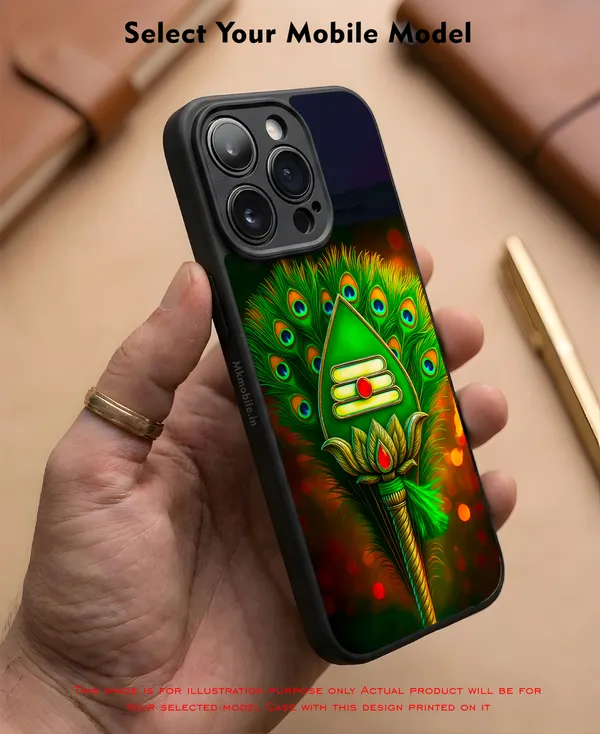 Lord_Murugar_Green_Vel_With_Mayil,_Peacock_Design_Printed_Premium_Glossy_Back_Case_Cover_With_Camera_Protection_Mk000303_Bx