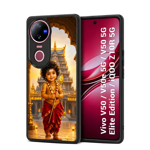 Adorable_Cute_Lord_Murugar_Design_Printed_Premium_Glossy_Back_Case_Cover_With_Camera_Protection_For_Vivo_V50_/_V50e_/_V50_5g_Elite_Edition_/_iQOO_Z10r_5g_Mk000309_Bx