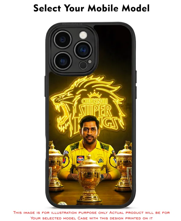 Chennai_Super_Kings_Logo_With_Dhoni_Design_Printed_Premium_Glossy_Back_Case_Cover_With_Camera_Protection_Mk000317_Bx