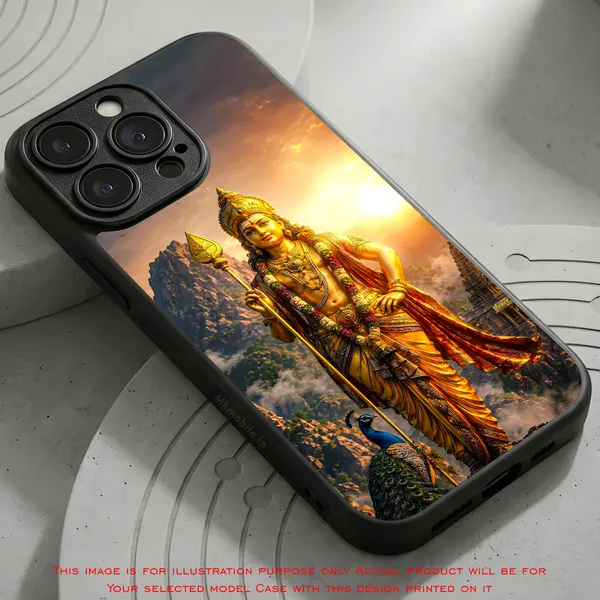 Lord_Murugan_With_Mayil_And_Vel_Design_Printed_Premium_Glossy_Back_Case_Cover_With_Camera_Protection_Mk000319_Bx