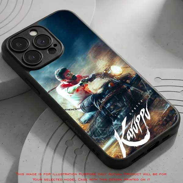 Tamil_Actor_Suriya_Karuppu_Movie_Look_On_Bike_Design_Printed_Premium_Glossy_Back_Case_Cover_With_Camera_Protection_Mk000324_Bx