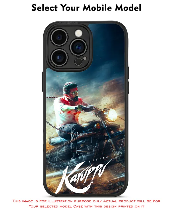 Tamil_Actor_Suriya_Karuppu_Movie_Look_On_Bike_Design_Printed_Premium_Glossy_Back_Case_Cover_With_Camera_Protection_Mk000324_Bx