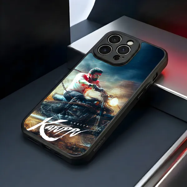 Tamil_Actor_Suriya_Karuppu_Movie_Look_On_Bike_Design_Printed_Premium_Glossy_Back_Case_Cover_With_Camera_Protection_Mk000324_Bx