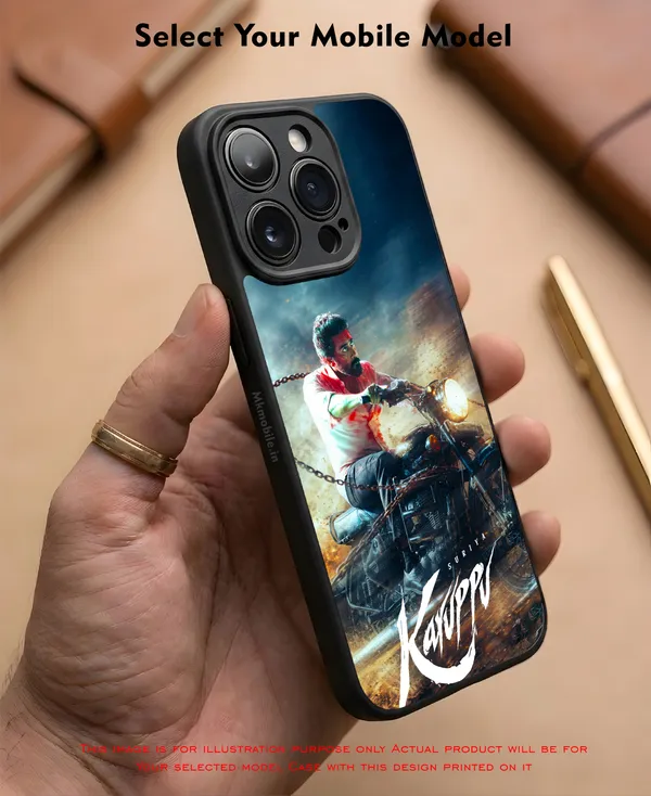 Tamil_Actor_Suriya_Karuppu_Movie_Look_On_Bike_Design_Printed_Premium_Glossy_Back_Case_Cover_With_Camera_Protection_Mk000324_Bx