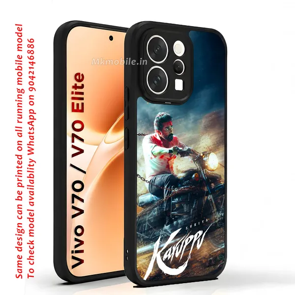 Tamil_Actor_Suriya_Karuppu_Movie_Look_On_Bike_Design_Printed_Premium_Glossy_Back_Case_Cover_With_Camera_Protection_For_Vivo_V70_5G_/_V70_5G_Elite_Mk000324_Bx