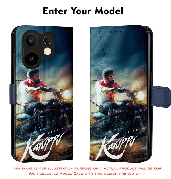 Tamil_Actor_Suriya_Karuppu_Movie_Look_On_Bike_Design_Printed_Flip_Case_Cover_With_Camera_Protection_Mk000324_Fcuv