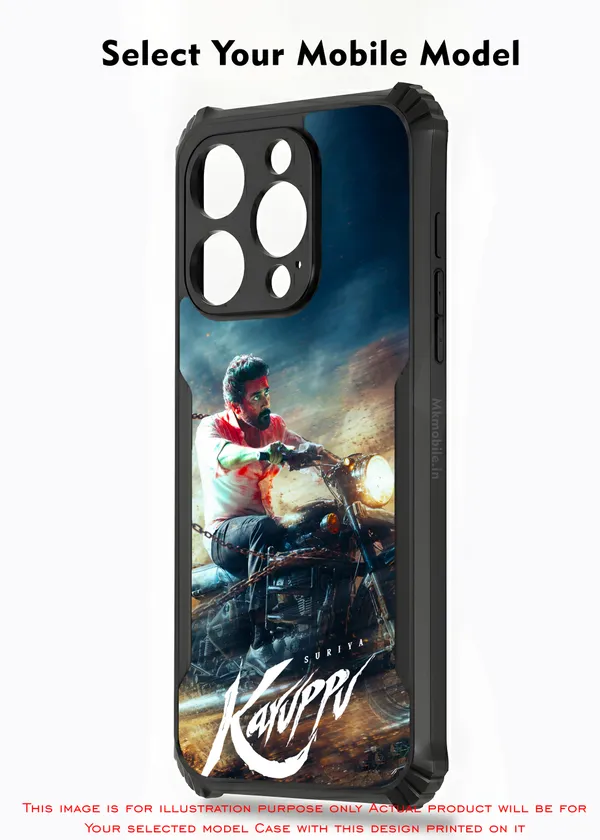 Tamil_Actor_Suriya_Karuppu_Movie_Look_On_Bike_Design_Printed_Bumper_Glossy_Back_Case_Cover_With_Camera_Protection_Mk000324_Ip