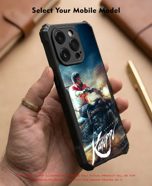 Tamil_Actor_Suriya_Karuppu_Movie_Look_On_Bike_Design_Printed_Bumper_Glossy_Back_Case_Cover_With_Camera_Protection_Mk000324_Ip