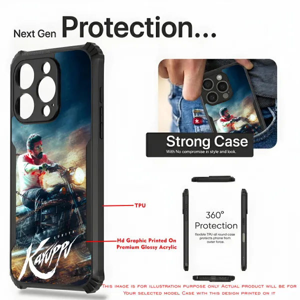 Tamil_Actor_Suriya_Karuppu_Movie_Look_On_Bike_Design_Printed_Bumper_Glossy_Back_Case_Cover_With_Camera_Protection_Mk000324_Ip