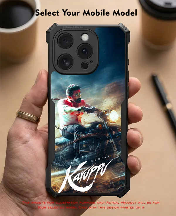 Tamil_Actor_Suriya_Karuppu_Movie_Look_On_Bike_Design_Printed_Bumper_Glossy_Back_Case_Cover_With_Camera_Protection_Mk000324_Ip