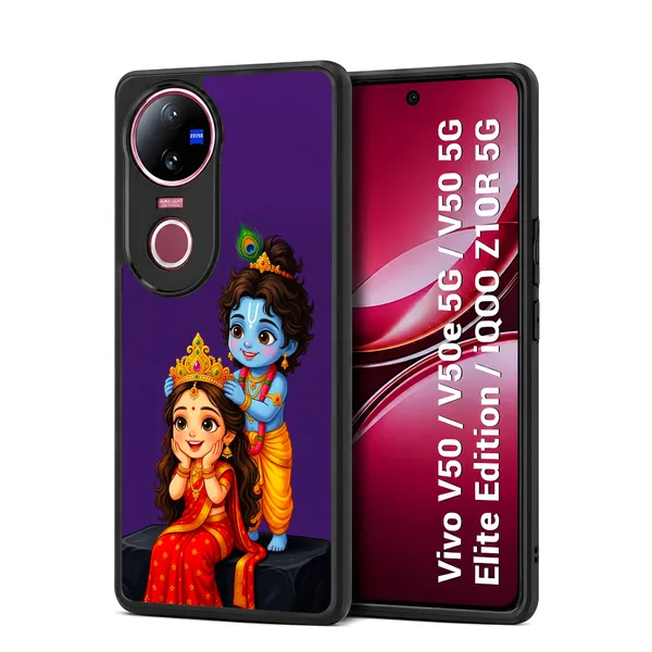 Adorable_Cute_Lord_Radha_Krishna_Design_Printed_Premium_Glossy_Back_Case_Cover_With_Camera_Protection_For_Vivo_V50_/_V50e_/_V50_5g_Elite_Edition_/_iQOO_Z10r_5g_Mk000327_Bx