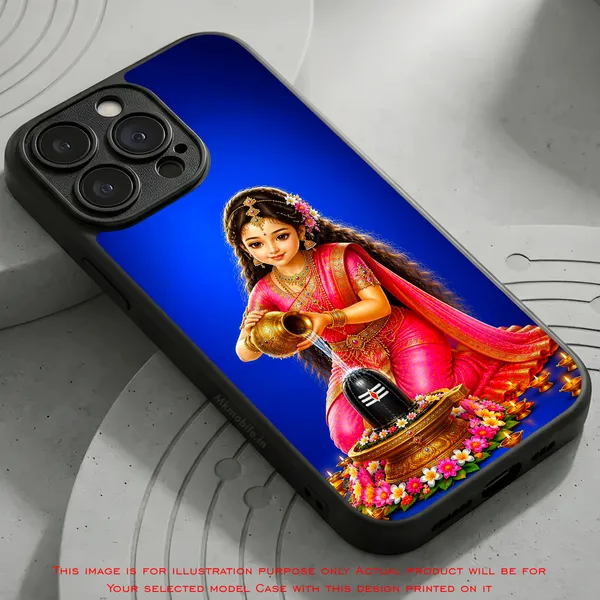 Girl_Worshiping_Shivalingam_Design_Printed_Premium_Glossy_Back_Case_Cover_With_Camera_Protection_Mk000332_Bx