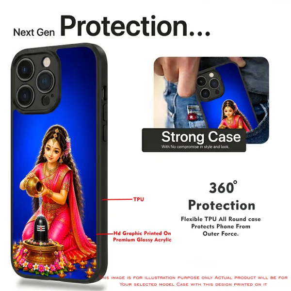 Girl_Worshiping_Shivalingam_Design_Printed_Premium_Glossy_Back_Case_Cover_With_Camera_Protection_Mk000332_Bx