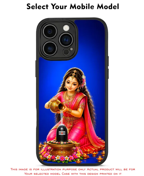 Girl_Worshiping_Shivalingam_Design_Printed_Premium_Glossy_Back_Case_Cover_With_Camera_Protection_Mk000332_Bx