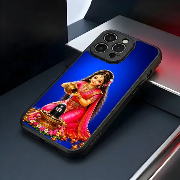 Girl_Worshiping_Shivalingam_Design_Printed_Premium_Glossy_Back_Case_Cover_With_Camera_Protection_Mk000332_Bx