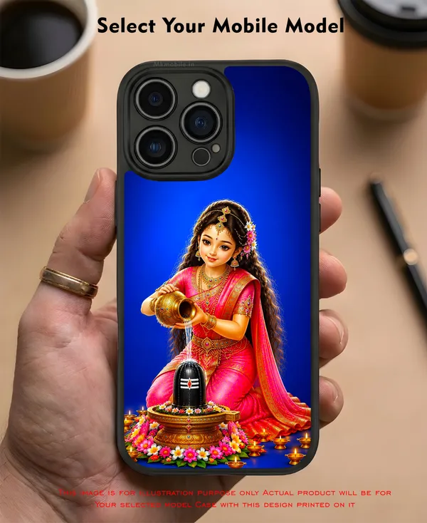 Girl_Worshiping_Shivalingam_Design_Printed_Premium_Glossy_Back_Case_Cover_With_Camera_Protection_Mk000332_Bx