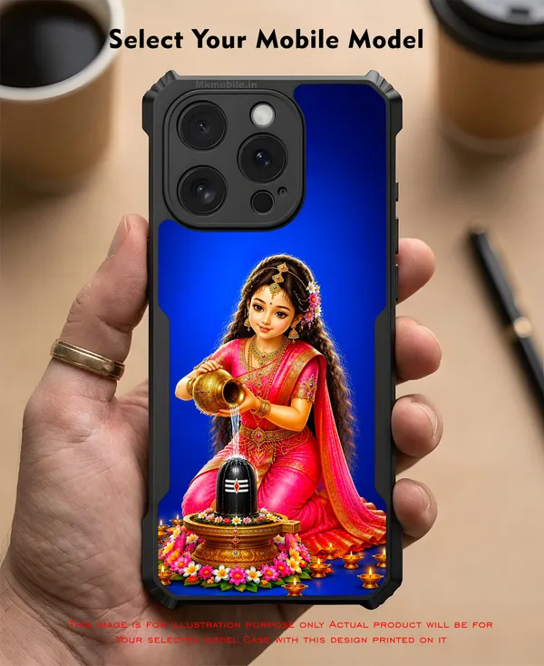 Girl_Worshiping_Shivalingam_Design_Printed_Bumper_Glossy_Back_Case_Cover_With_Camera_Protection_Mk000332_Ip
