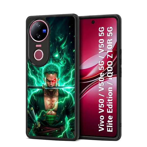 Anime_Character_Roronoa_Zoro_From_One_Piece_Design_Printed_Premium_Glossy_Back_Case_Cover_With_Camera_Protection_For_Vivo_V50_/_V50e_/_V50_5g_Elite_Edition_/_iQOO_Z10r_5g_Mk000350_Bx