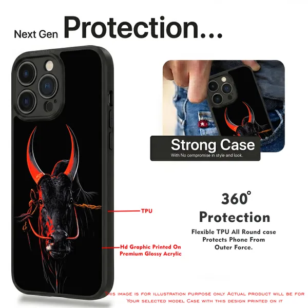 Black_Indian_Bull_Jallikattu_Kaalai_Design_Printed_Premium_Glossy_Back_Case_Cover_With_Camera_Protection_Mk000352_Bx