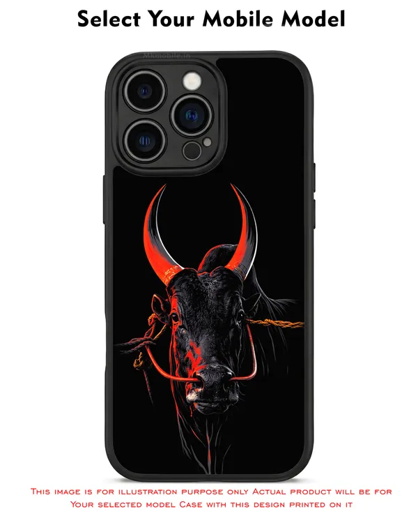 Black_Indian_Bull_Jallikattu_Kaalai_Design_Printed_Premium_Glossy_Back_Case_Cover_With_Camera_Protection_Mk000352_Bx
