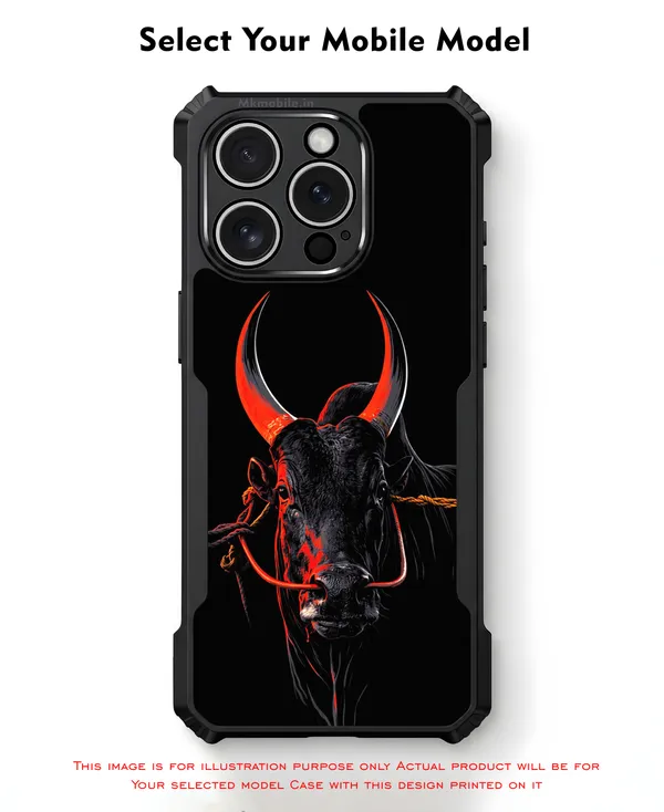 Black_Indian_Bull_Jallikattu_Kaalai_Design_Printed_Bumper_Glossy_Back_Case_Cover_With_Camera_Protection_Mk000352_Ip